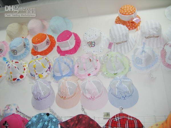 baby toddler boys girl summer sunhat cap hat chapeau 24pcs/lot