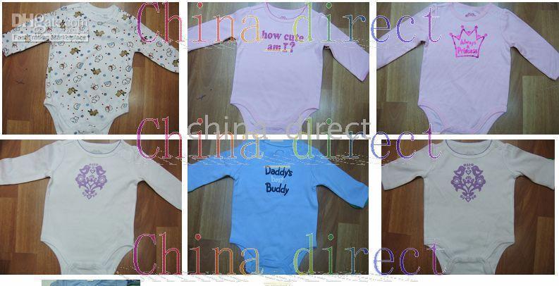 Lange mouwen Romper Bodysuits Ownises Babysuit Rompertjes Baby Pyjama 40pc / lot