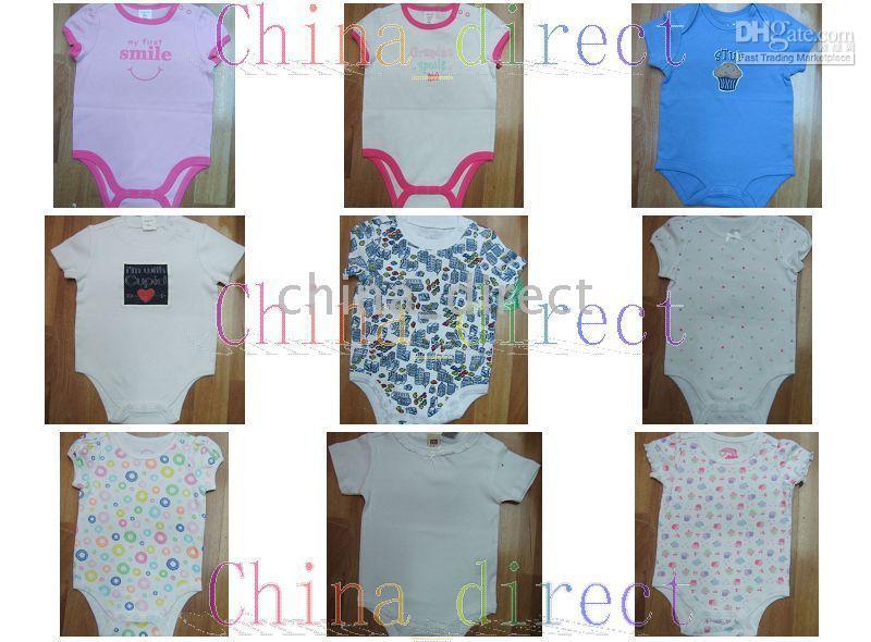 Infant short sleeve Bodysuits Oneises Romper babysuit Rompers Baby pajama 50pc/lot