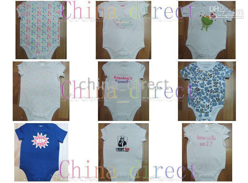 Infant short sleeve Bodysuits Oneises Romper babysuit Rompers Baby pajama 50pc/lot