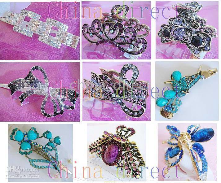 Hair Clasps Pony Tail Uchwyt Włosów Band Scrunchy Pazur Klipy 21pc / Lot