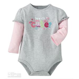 Långärmad Romper Bodysuits Oneises Barnräkt Rompers Baby Pyjamas 40PC / Lot