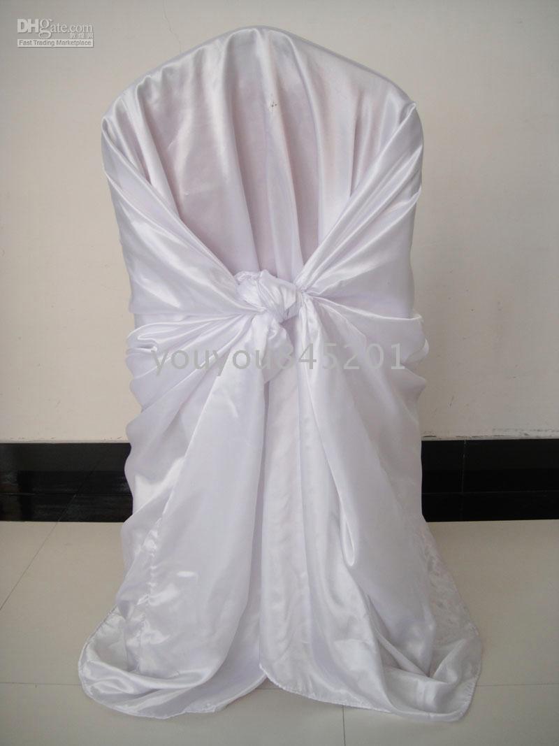 100st Satin Universal Chair Cover för Wedding Party Hotel