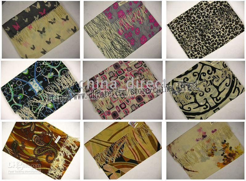 Kaschmirschals Pashmina Ponchos Schal Schal wickelt Verpackung 12pc/lot NEUE ANKUNFT ein