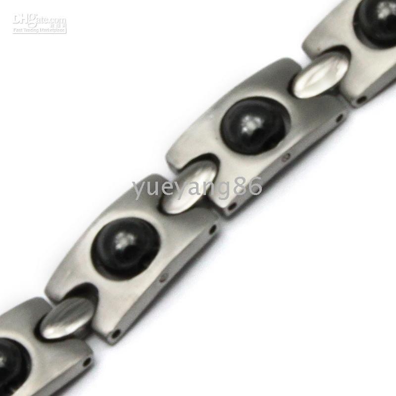 2019 316L Stainless Steel Anti Allergy Bracelet,Silver&Black From