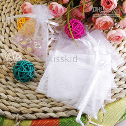 500 Pcs White Organza Bag Presente Wrap Wedding Favor Sacos Festa 9x12cm