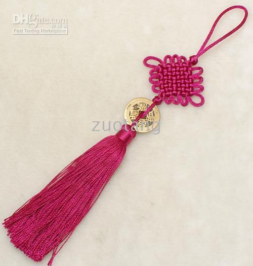 Färgbil smycken hängande tillbehör mode kinesisk knut hem dekor hantverk hängande 100pcs gratis
