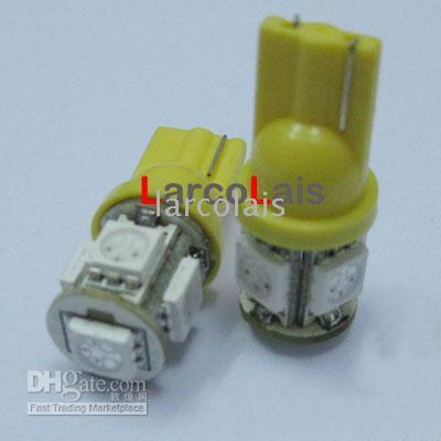 20 шт. T10 194 168 5LED NECGE 5050 3CHIPS LIGHT 5 SMD LED 558 585 655 656 657 1250 Светодиодные лампочки огни янтаря