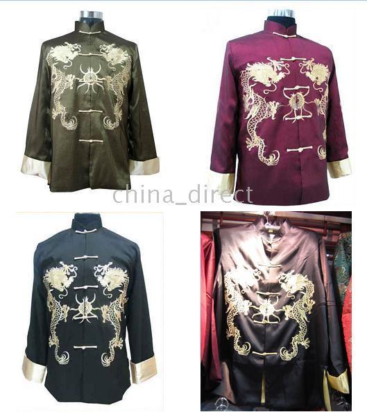 Kungfu Chinês Rayon Jaquetas De Seda, Tai Rayon outwear de seda 5 pçs / lote