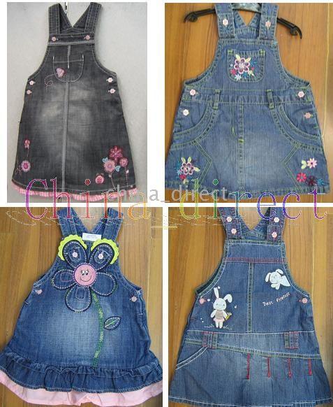girls denim jumper dress