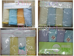 baby wash cloth infant washcloths 4pcs each bag,10bags/lot