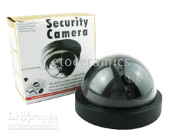 Hot Sell !! FAKE DOME CCTV SECURITY CAMERAS+FLASHING LED LIGHTS 10pcs/Lots