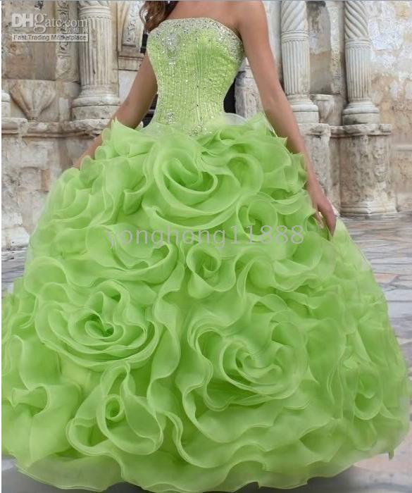 Emerald Green WEDDING GOWNS/Dresses All Size0054 Silk