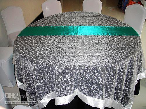 turquoise green satin table runner Sashes for wedding use 50pcs