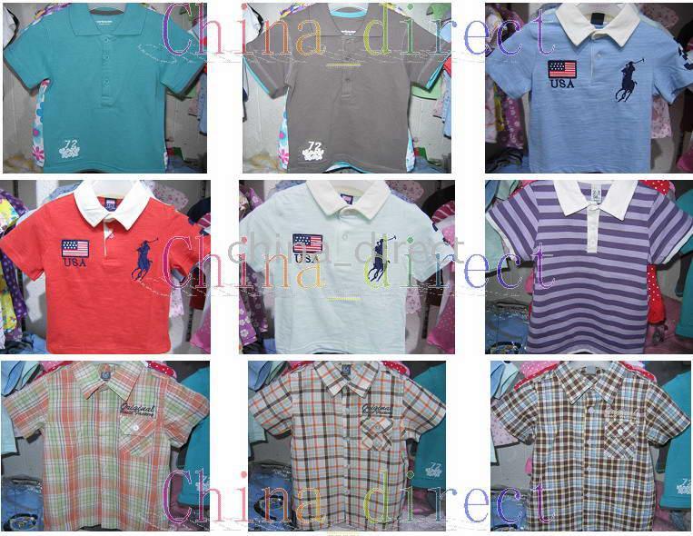 Baby t-shirts Tops Tops top shirts shirt Short sleeve Boys Girls T-shirt 30 pcs/lot Mixed