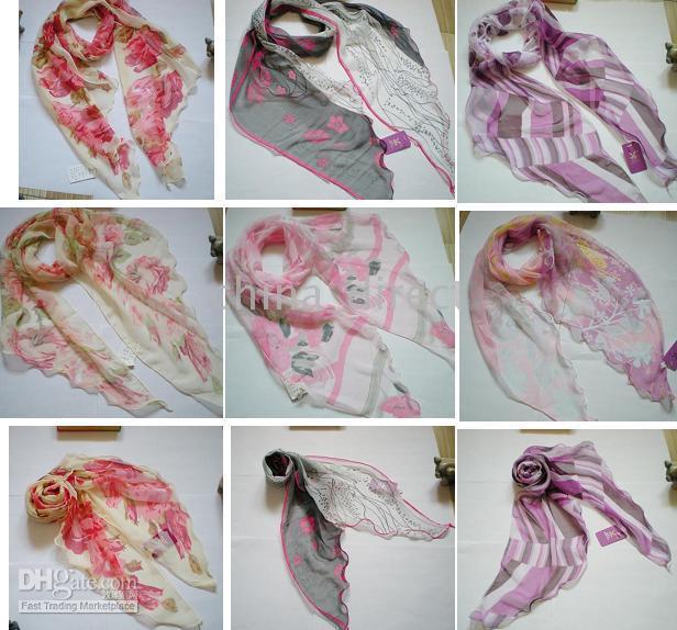 Wiosna Letnie Panie Moda Rayon Silk Girls Scarves Damska Szalik Szalik 12 sztuk / partia Nowy