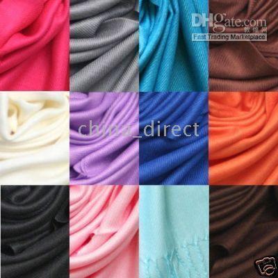 Pashmina Feeling Silk Sjaal Wraps Scarf Dames Neck Sjaals 2-Tone 30 kleuren 30 stks / partij # A1002