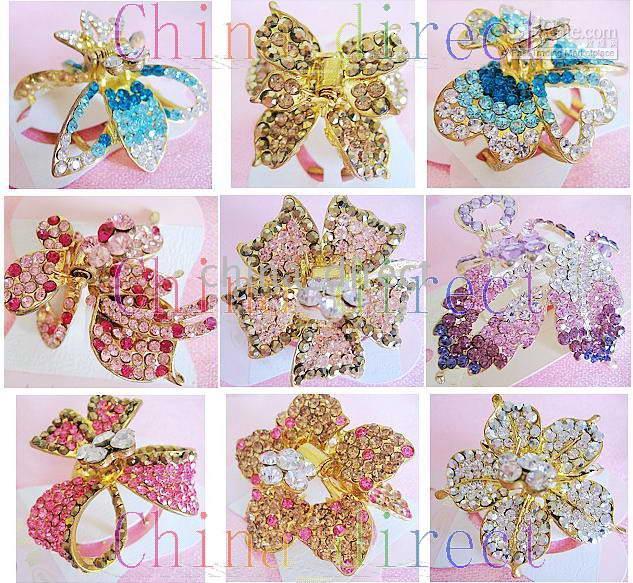 헤어 걸쇠 PONY TAIL HOLDER 헤어 밴드 Scrunchy Claw 클립 Polar Bows 21pc / lot new