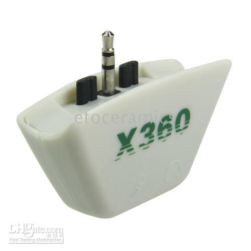 White 3.5mm Jack Mic Headset Earphone Converter Adapter For Xbox 360 Headphone