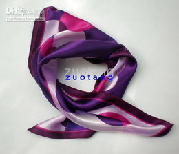 Purple Square Silk Scarves Fashion New Women Imitate Silk Scarf 20%Discount China Shawls 20pcs Free