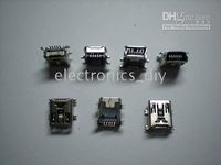 Mini conector hembra USB Jack 5pin SMT 180 grados utilizado para productos digitales 100 pcs por lote