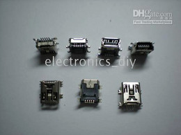 5pin connector UK - Mini USB Jack Female Connector 5pin SMT 180 Degree Used for Digital Products 100 pcs per lot
