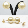 yellow south sea pearl earrings