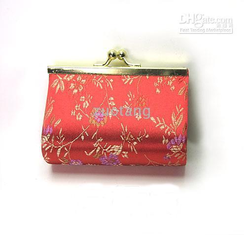 Mini Favor Bags size 7.5x4.5 cm Stock Silk Flower Metal buckle Gift Wrapping 12pcs/lot Free