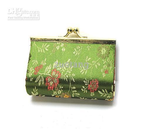 Mini Favor Bags size 7.5x4.5 cm Stock Silk Flower Metal buckle Gift Wrapping 12pcs/lot Free