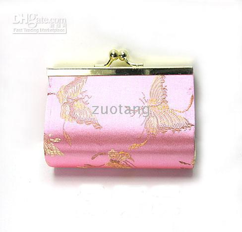 Mini Favor Bags size 7.5x4.5 cm Stock Silk Flower Metal buckle Gift Wrapping 12pcs/lot Free