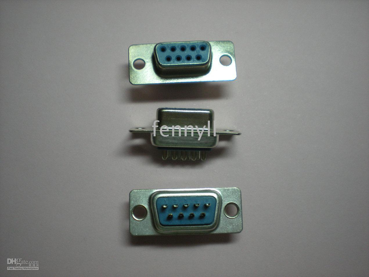 

D-Sub 9 pin Female Solder Connector 100 pcs per lot