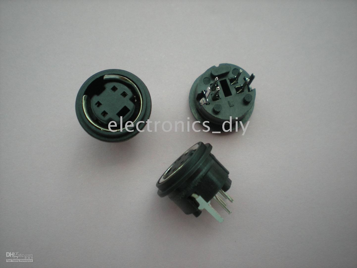 2020 Mini 4 Pin Circular PCB Mount DIN Connector From Electronics_diy