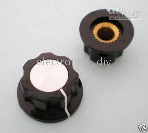 100 pcs per lot Skirted Knob For Standard Pots Black 20 D 12 H