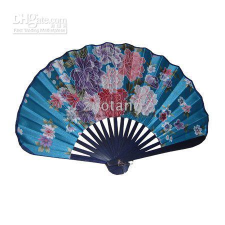 Bärbar Fancy Folding Silk Cloth Hand Fan Hantverk Gåvor Vuxen Japansk stil Dansfläktar 10 st / parti