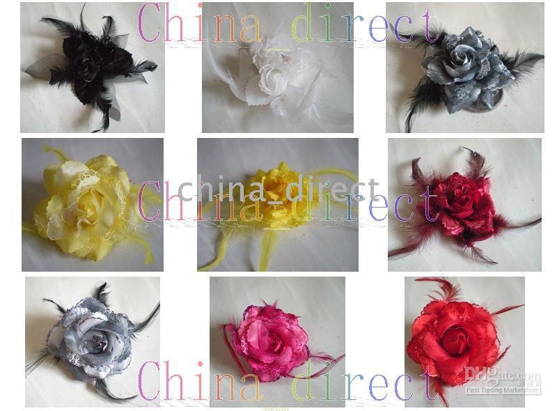 Bloom Flower Hair Clip Ponytail Holder BROOCH PIN HAT Corsages Pin Flower Pin 110pcs/lot