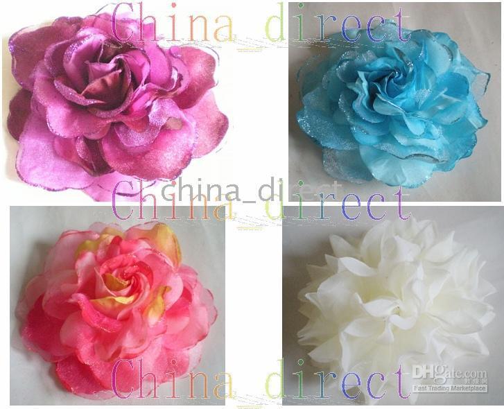 Bloom Flower Hair Clip Ponytail Holder BROOCH PIN HAT Corsages Pin Flower Pin 110pcs/lot