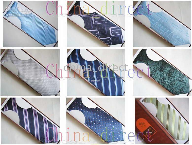 Mens Silk Necktie100% Silke Slips Slips Ny med låda 15st / Lot # 1349