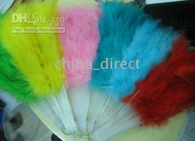 Feather Fans Costume Halloween Party costume party fun HAND Fan 35pc / lot # 2438