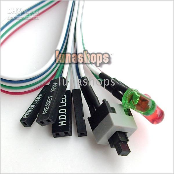 PC Computer Case Power Switch Cable Connector NEW LED From