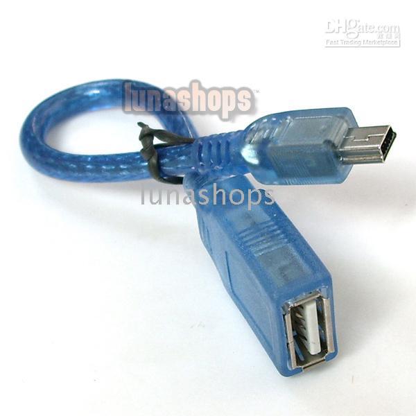 500pcs/lot USB A Female to Mini USB B 5 Pin Male adapter Converter Cable