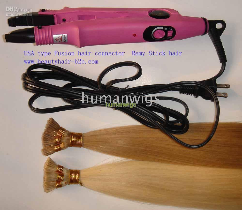 Adjustable Temp Professional Hair Extension Fusion Iron (A1),hair extension connecter iron, 5 items