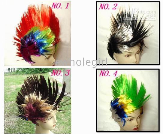 Fashion Show Wigs Spiked Mohawk Party Wig Charming Wigs Club Hair Wigs ...