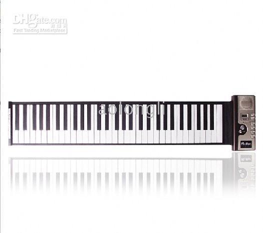5pcs-Piano 61 Teclas Roll Up Sintetizador Piano Roll Up Piano Sintetizador com Teclas Responsivas