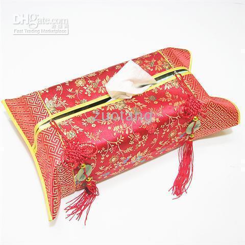 2018 chinese knot jade patchwork removable tissue box cover car home