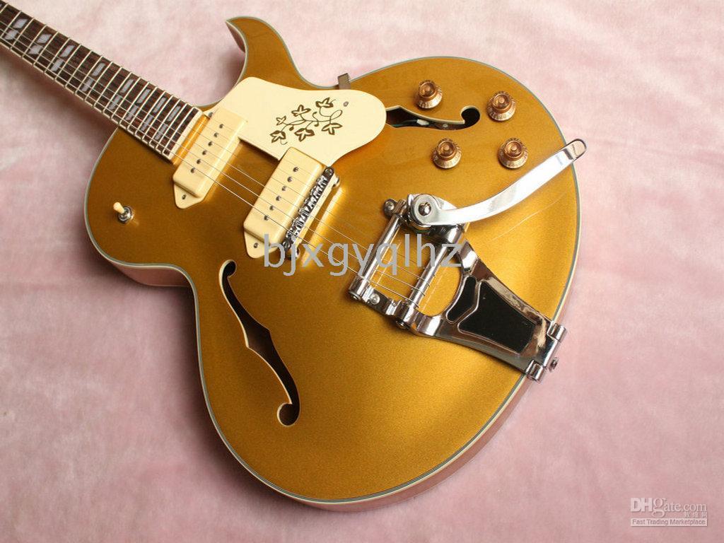 

Arrival e 295 hollowbody guitar goldelectric guitar withbig by