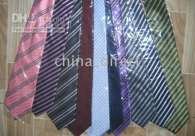 Cravate en soie pour hommes, cravate à rayures, couleur unie, cravate de cou, 100 pièces/lot, vente en gros d'usine #1311