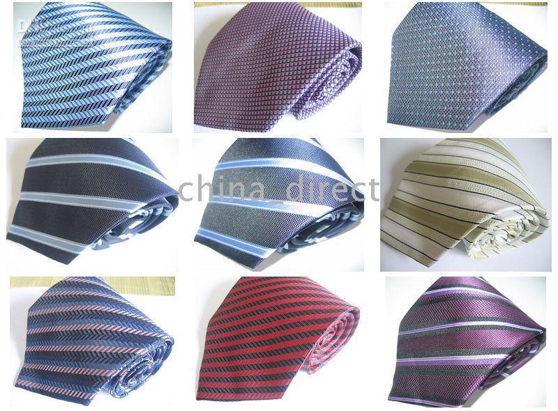 Mens Silk Necktie SILK Tie Stripe Plain Solid color tie Neck TIE 100pcslot 1312