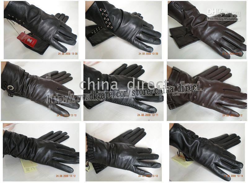Womens Leather gloves glove skin gloves LEATHER GLOVES 32pairs/lot #1343