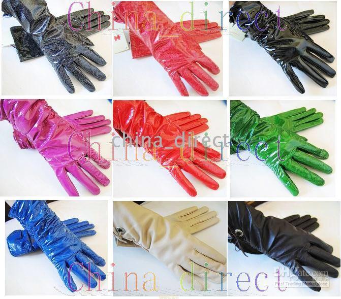 Guanti di cuoio delle donne guanti della pelle del guanto GUANTI DI CUOIO 32 paia/lotto #1343