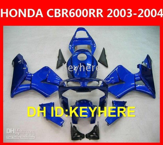 para Honda CBR600RR CBR-600RR 2003-2004 03-04 All Blue Carenagem, carenagens de motocicleta carroçaria + pára-brisas